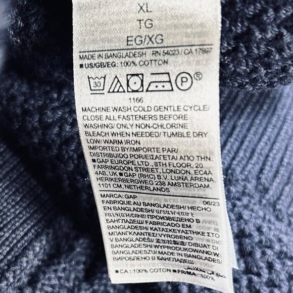 Gap XL Women Cable Knit Cardigan Sweater Academia Work Office Cotton - Picture 5 of 5